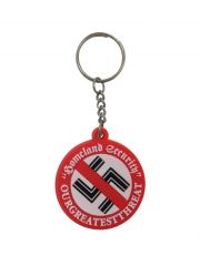 Schlüsselanhänger gegen Rechts rot aus Gummi