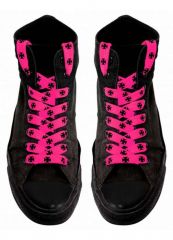Schnürsenkel Eisernes Kreuz pink schmal