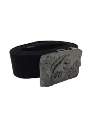 Stoffgürtel Skull Fear schwarz