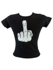 Kinder T-Shirt Stinkefinger schwarz