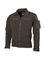 Fleece Jacke oliv mit Rip Stop Besatz