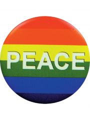 Button Peace Regenbogen