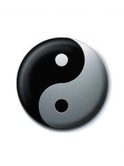 2 Button Yin Yang