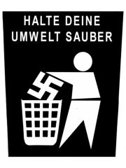 Halte deine Umwelt sauber Rückenaufnäher