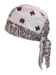 Bandana Cap Old School weinrot weiß