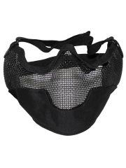 Halbschutz Gesichtsmaske schwarz mit Gitter