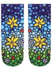 Sneaker Socken bedruckt Blumen