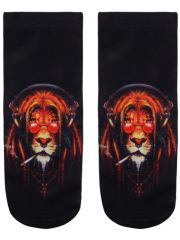 Sneaker Socken bedruckt rauchender Löwe