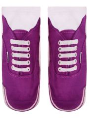 Sneaker Socken bedruckt Schuh lila