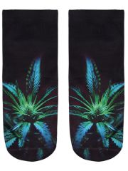 Sneaker Socken bedruckt Blume