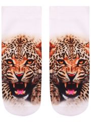 Sneaker Socken bedruckt Gepard