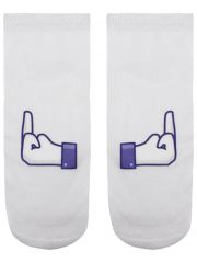 Sneaker Socken bedruckt Fuck you