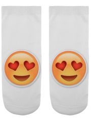 Sneaker Socken bedruckt Emoji Love