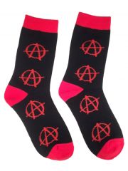 Socken Anarchy schwarz rot medium