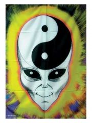 Yin Yang Alien Posterfahne