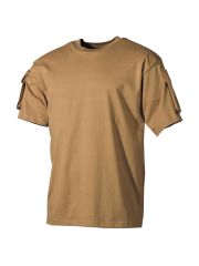 US Militär T-Shirt coyote mit Ärmeltaschen