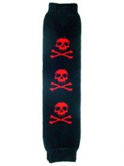 Arm Stulpen Totenkopf rot