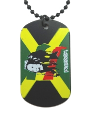 Halskette Hundemarke Jamaika Bob Marley