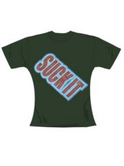 T-Shirt Suck it in oliv
