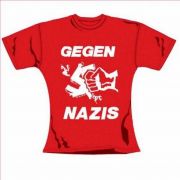 T-Shirt Gegen Nazis in rot