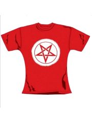 T-Shirt Pentragramm in rot