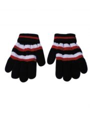 Kinder Handschuhe gestreift schwarz weiß