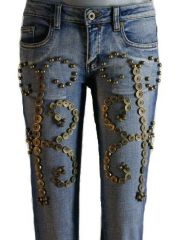 Damen Kosmo Jeans mit Knöpfen verziert