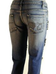 Damen Kosmo Jeans mit Knöpfen verziert