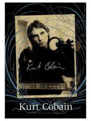 Kurt Cobain Poster Fahne Portrait