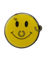 Emaille Pin Smiley mit Piercing