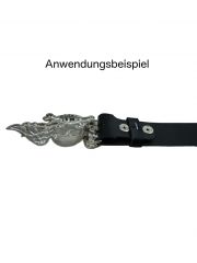 Leder Wechselgürtel schwarz 100 cm