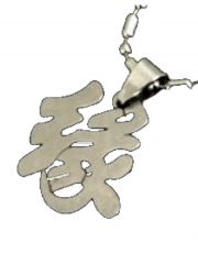 Edelstahl Halskette chinesische Zeichen