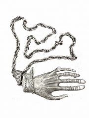 Halskette Skeletthand mit Ring