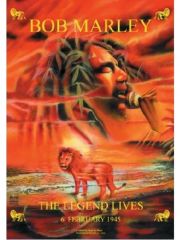 Bob Marley Poster Fahne The Legend Lives