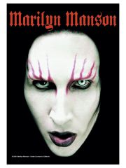 Marylin Manson Poster Fahne Head Shot