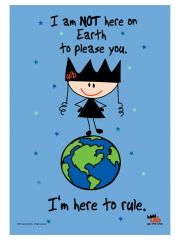 Ugly Little Bitch I am here Posterfahne