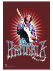 Jimi Hendrix Poster Fahne Red