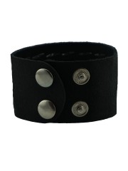 Kunstleder Armband Pyramidennieten 3 reihig schmal