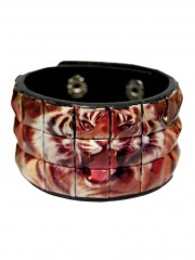 Kunstleder Armband Tiger