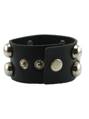 Kunstleder Armband schwarz Skull Sex Pot