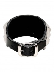 Leder Armband Pyramiden Nieten 2 reihig