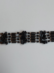 Magnet Armband Kette silber schwarz