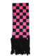 Winterschal schwarz pink kariert