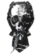 Bandana Cap Totenkopf mit Drähten