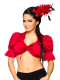 elegante Oktoberfest Dirndl Bluse rot