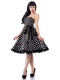 Petticoat Rockabilly Kleid mit weißen Punkten
