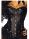 Corsage mit Pailetten Satin schwarz