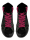 Schnürsenkel schwarz pink schmal