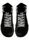 Schnürsenkel Punk Skull schwarz schmal