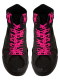 Schnürsenkel Totenköpfe pink schmal